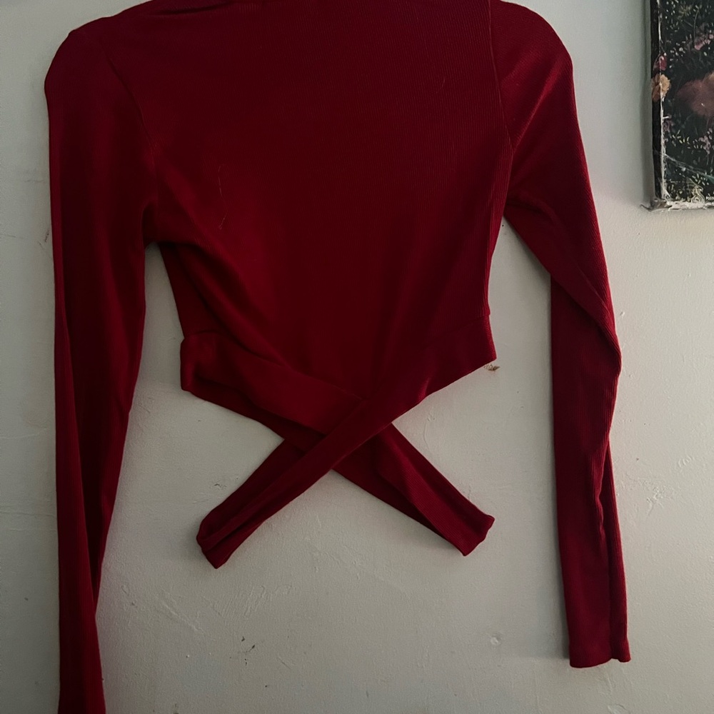 Ambiance Deep Red Long Sleeve Top